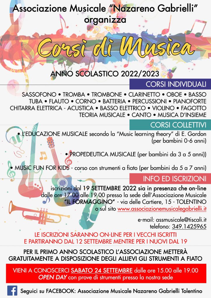 Corsi di Musica A.S. 2022/2023