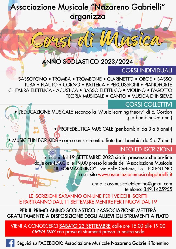 Corsi di Musica A.S. 2023/2024